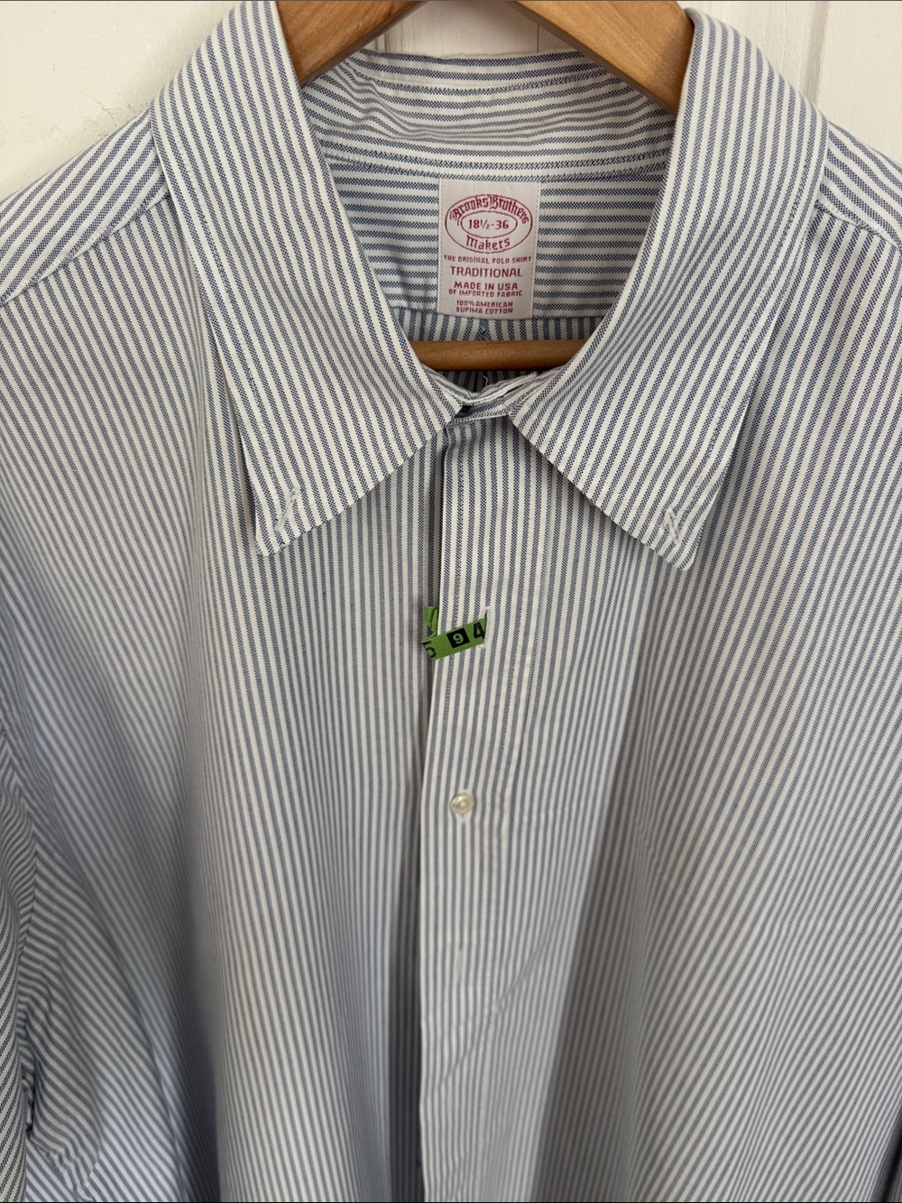 Brooks Brothers Blue and White Stripe Dress Shirt